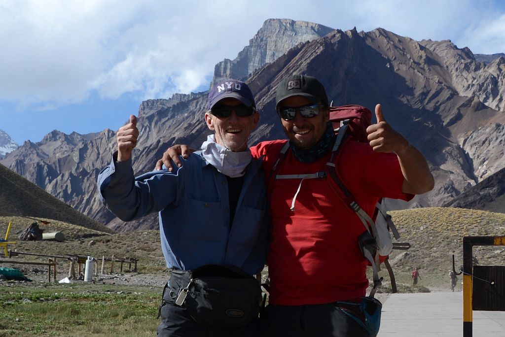 32 Jerome Ryan And Inka Expediciones Guide Agustin Aramayo At The Parking Lot 2949m At Aconcagua Park Exit